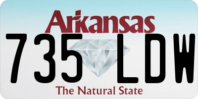 AR license plate 735LDW