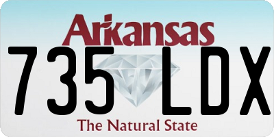 AR license plate 735LDX