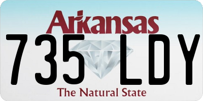 AR license plate 735LDY