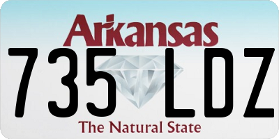 AR license plate 735LDZ