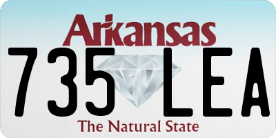 AR license plate 735LEA