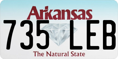 AR license plate 735LEB