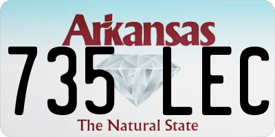 AR license plate 735LEC