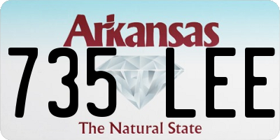 AR license plate 735LEE