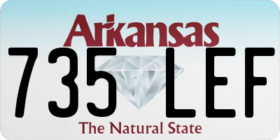 AR license plate 735LEF