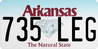 AR license plate 735LEG