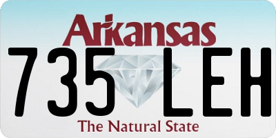 AR license plate 735LEH