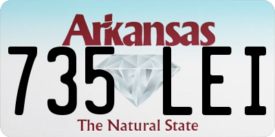 AR license plate 735LEI