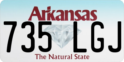 AR license plate 735LGJ