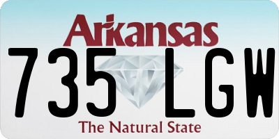 AR license plate 735LGW