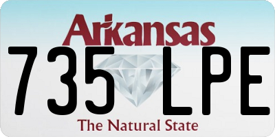 AR license plate 735LPE