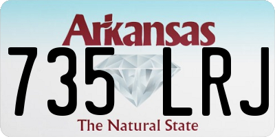 AR license plate 735LRJ