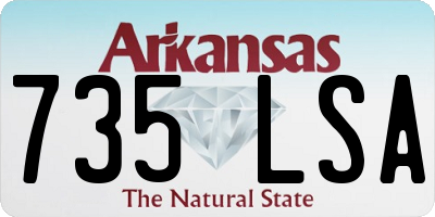 AR license plate 735LSA