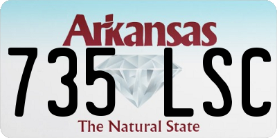 AR license plate 735LSC