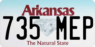 AR license plate 735MEP