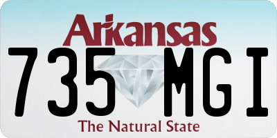 AR license plate 735MGI