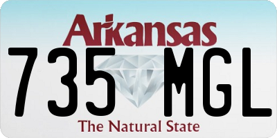 AR license plate 735MGL