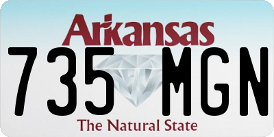 AR license plate 735MGN