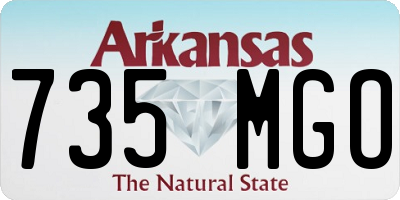 AR license plate 735MGO