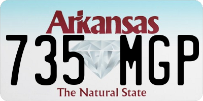 AR license plate 735MGP