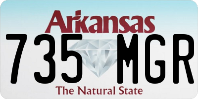 AR license plate 735MGR