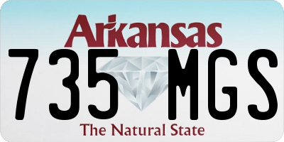 AR license plate 735MGS