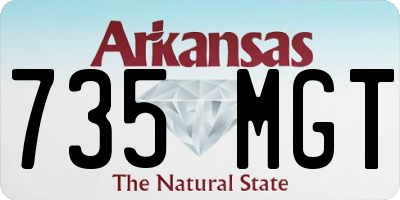 AR license plate 735MGT