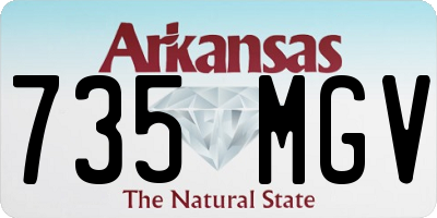 AR license plate 735MGV