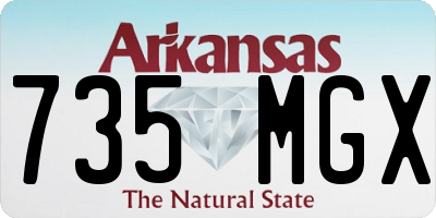 AR license plate 735MGX