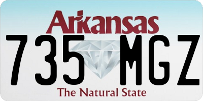 AR license plate 735MGZ