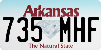 AR license plate 735MHF