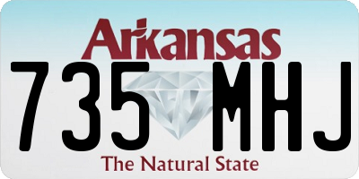 AR license plate 735MHJ