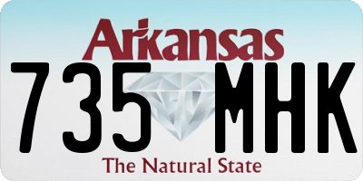AR license plate 735MHK