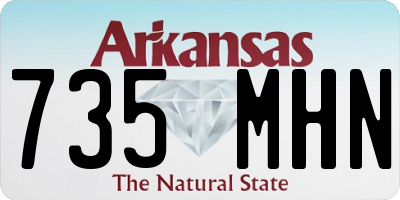AR license plate 735MHN