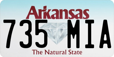 AR license plate 735MIA