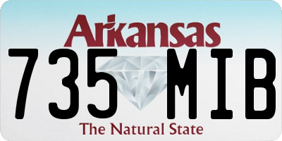 AR license plate 735MIB
