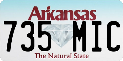 AR license plate 735MIC