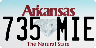 AR license plate 735MIE