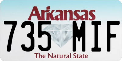 AR license plate 735MIF