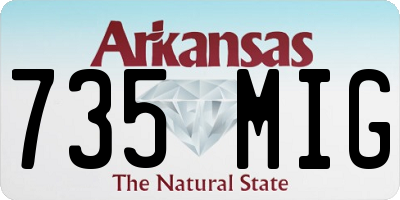 AR license plate 735MIG