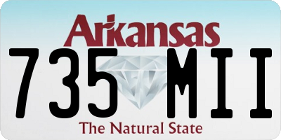 AR license plate 735MII