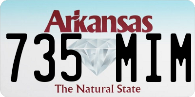 AR license plate 735MIM