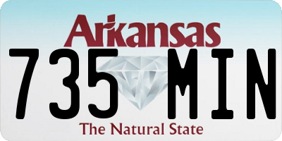 AR license plate 735MIN