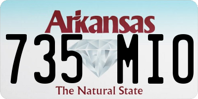 AR license plate 735MIO