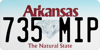 AR license plate 735MIP