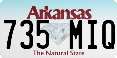 AR license plate 735MIQ