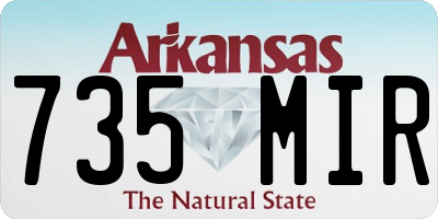 AR license plate 735MIR