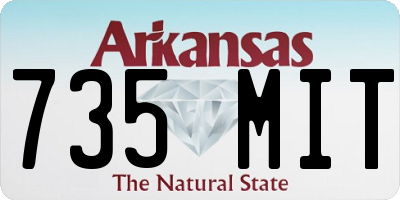 AR license plate 735MIT