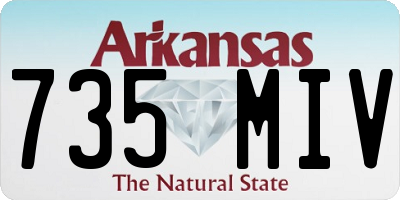 AR license plate 735MIV