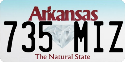 AR license plate 735MIZ